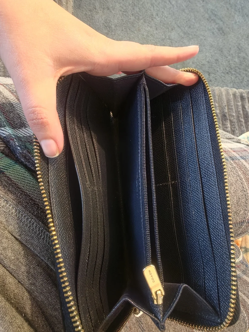 Coach black leather